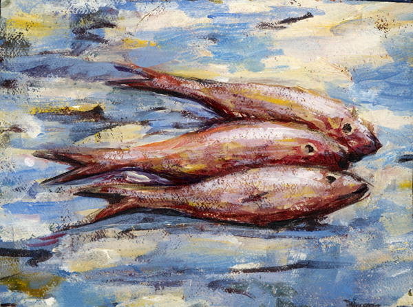 Detail of Three Fish by Tilly Willis
