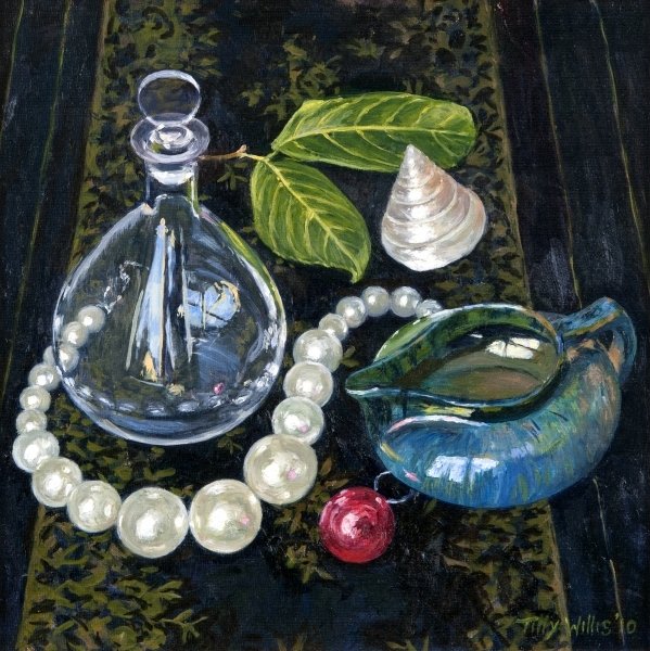 Detail of Still Life with Pearls by Tilly Willis