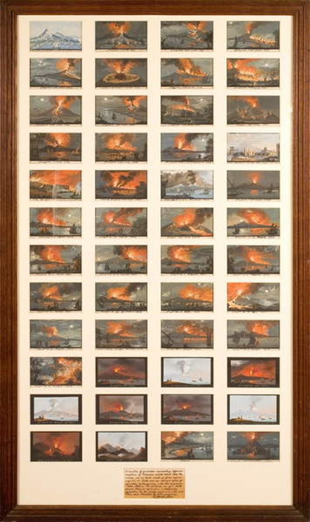 Detail of A Collection of Forty Eight Views of Volcanic Eruptions by Italian School