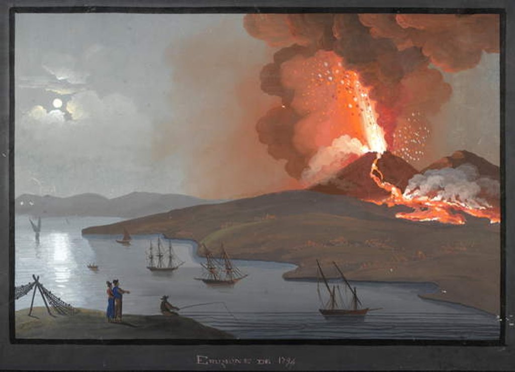 Detail of Vesuvius, Eruption of 1794 by Italian School