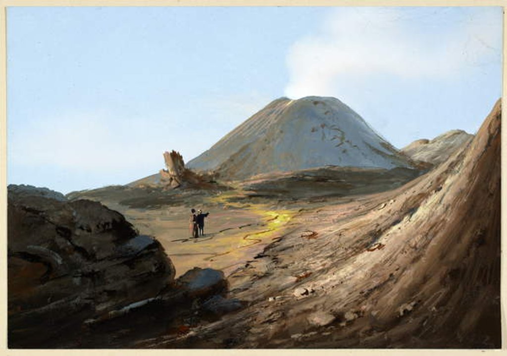 Detail of Vesuvius, October, 1880 by Italian School