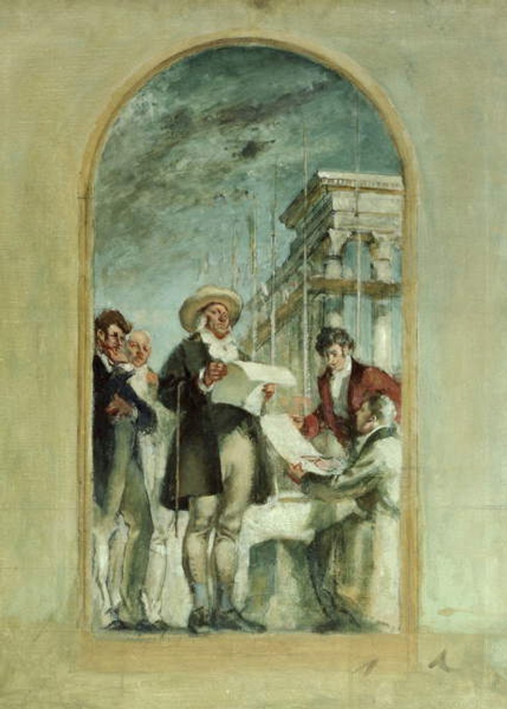 Detail of Sketch for 'The Four Founders of University College', 1922 by Henry Tonks