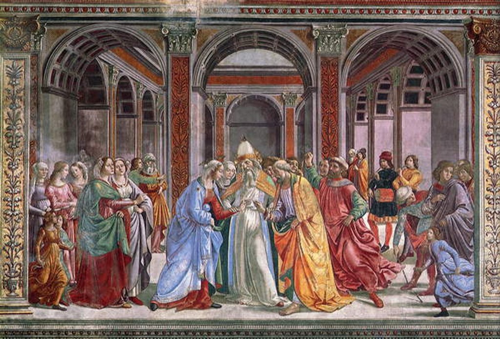 Detail of Marriage of the Virgin, 1486-90 by Domenico (1449-94) Ghirlandaio