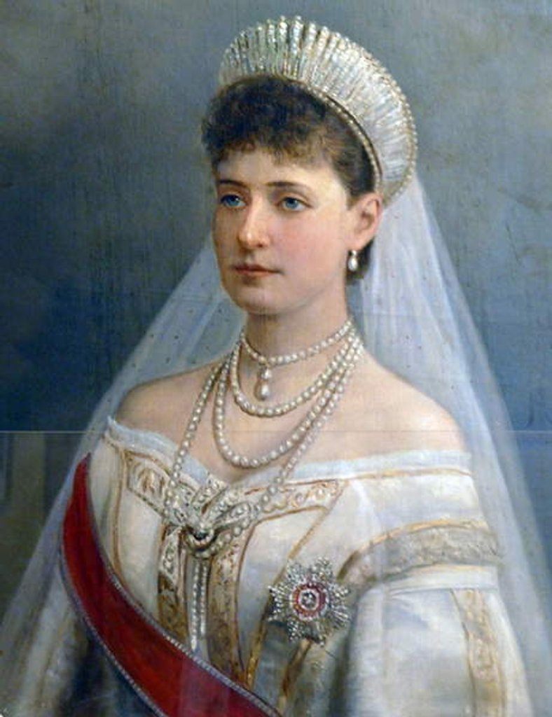 Detail of The Tsarina of Russia, Alexandra of Russia by School Russian
