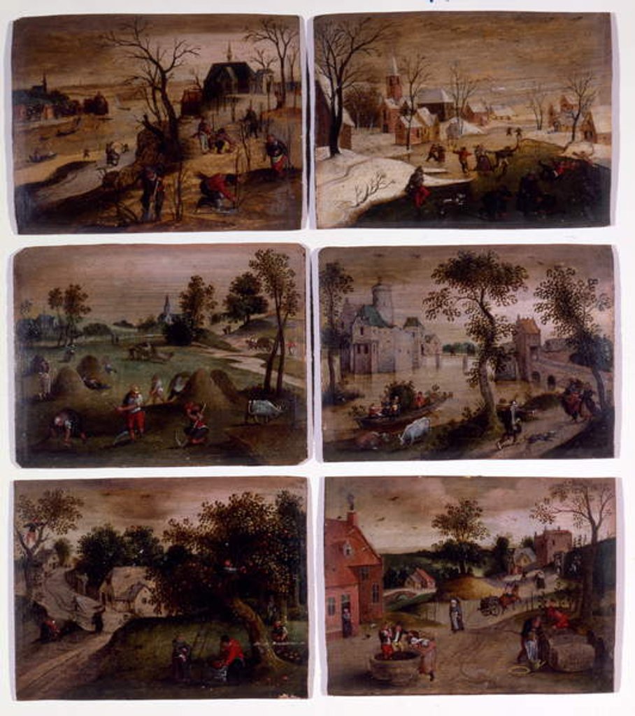 Detail of January, February, May, June, September and October by Abel (studio of) Grimmer or Grimer