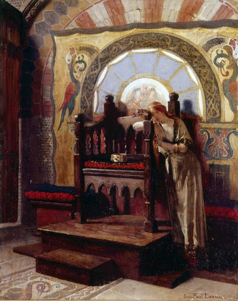 Detail of The Throne of Last Carolingian, 19th century by Jean Paul Laurens