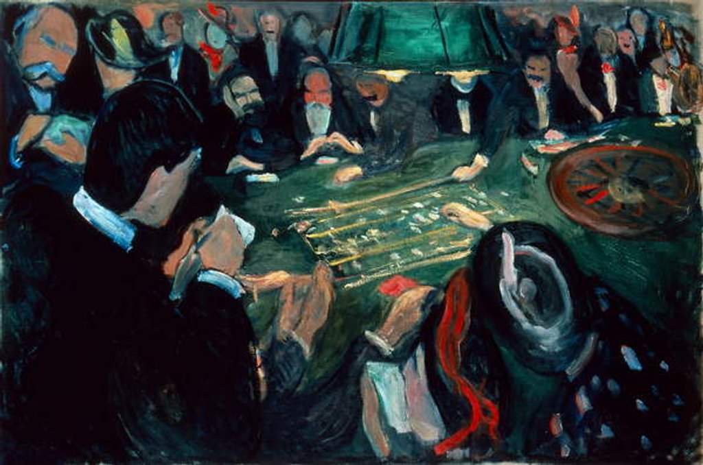 Detail of At the Roulette Table in Monte Carlo, 1892 by Edvard Munch