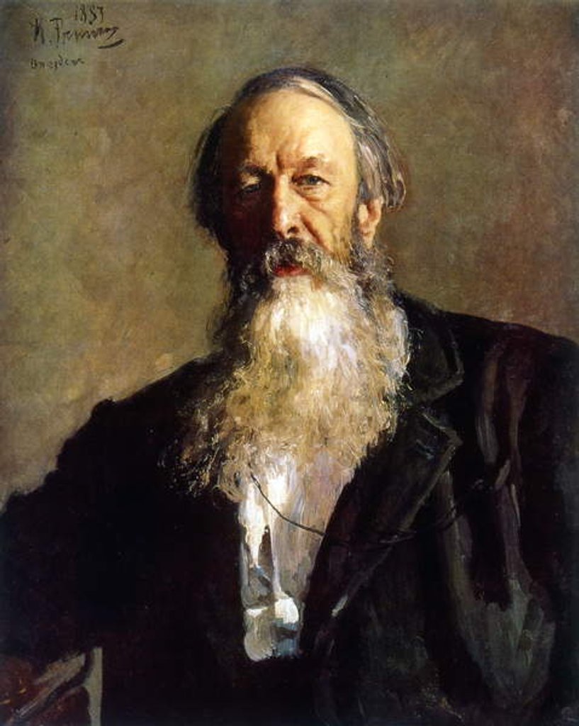 Detail of Portrait of VV Stasov, 1883 by Ilya Efimovich Repin