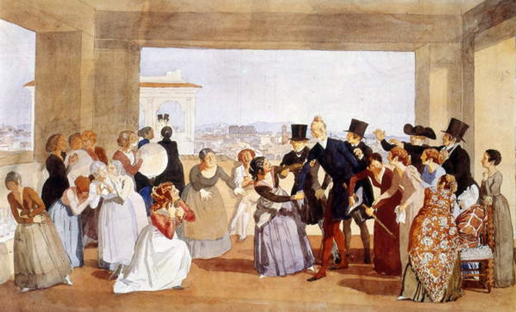 Detail of Festival in Rome, 1842 by Aleksandr Andreevich Ivanov