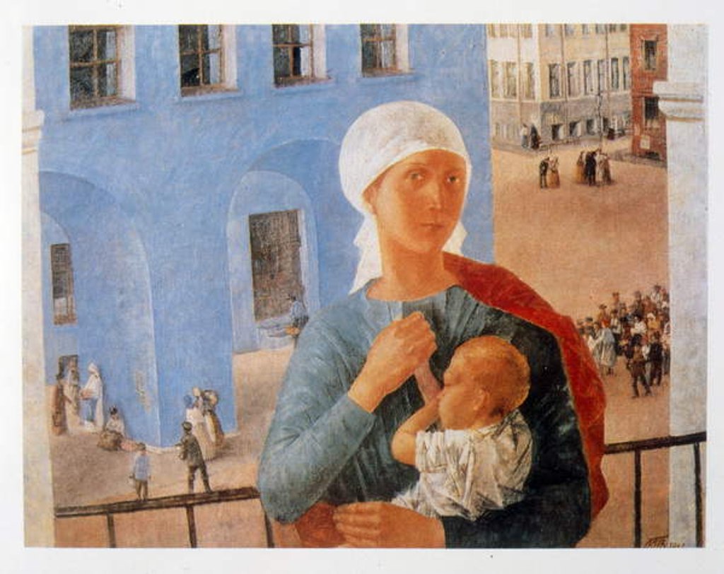 Detail of Petrograd Madonna, 1918 by Kuzma Sergeevich Petrov-Vodkin