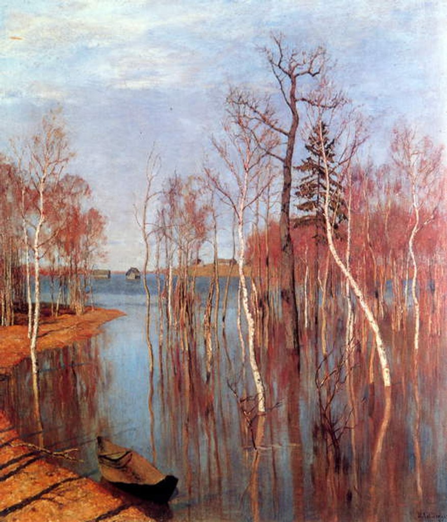 Detail of Spring Floods, 1897 by Isaak Ilyich Levitan