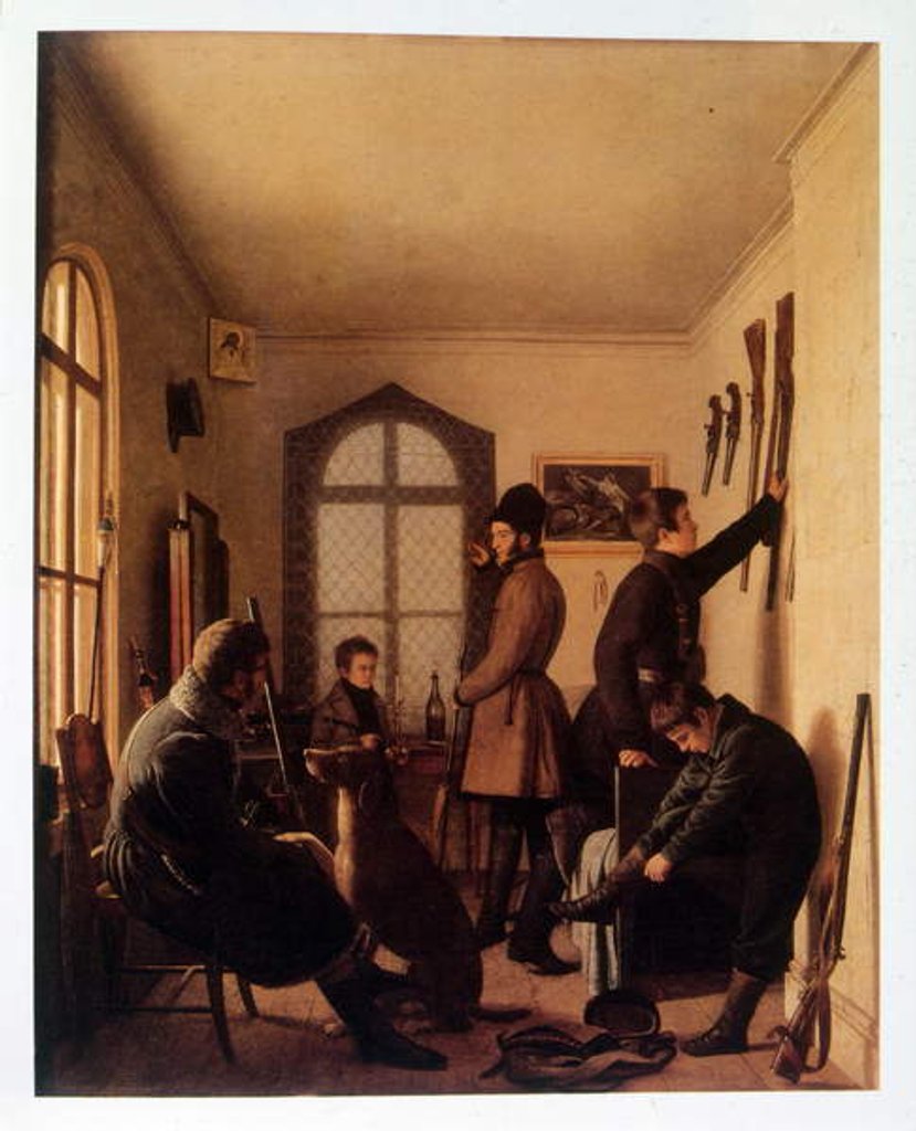 Detail of The Hunt, 1836 by Jevgraf Fiodorovitch Krendovsky