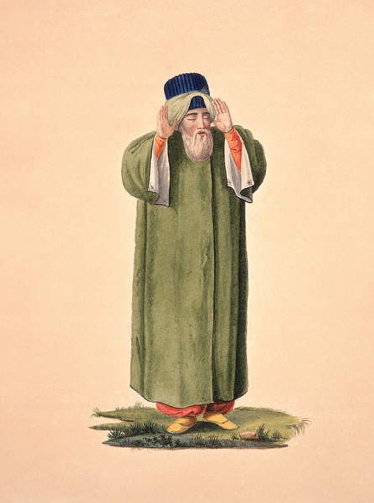 Detail of Imam Calling to Prayer, probably by Cousinery, Ottoman period, third quarter of 18th century by French School