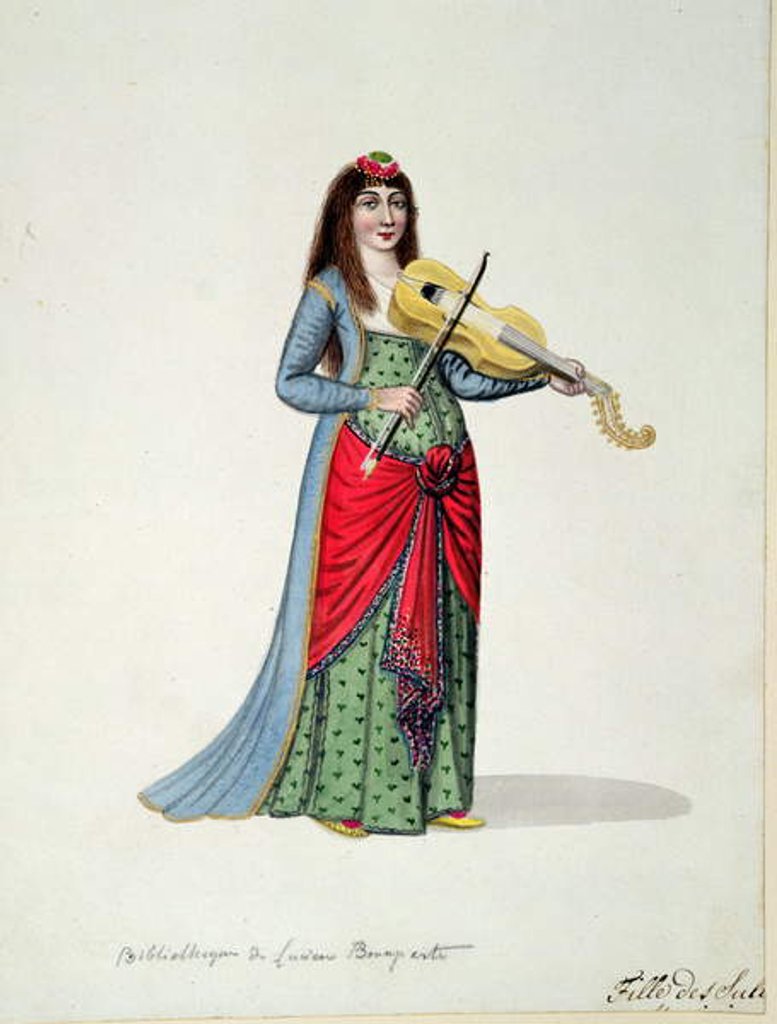 Detail of Daughter of Sultans, Ottoman period, third quarter of 18th century by French School