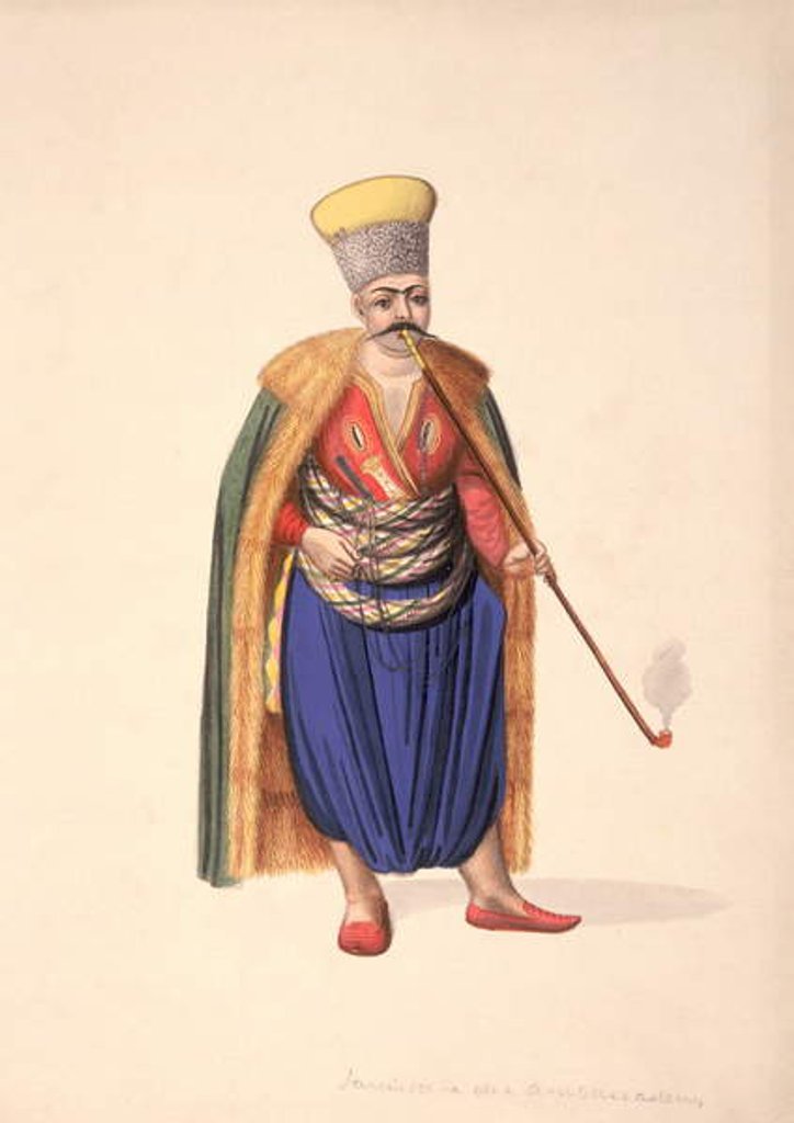 Detail of The Ambassadors' Janissary, Ottoman period, third quarter of 18th century by French School
