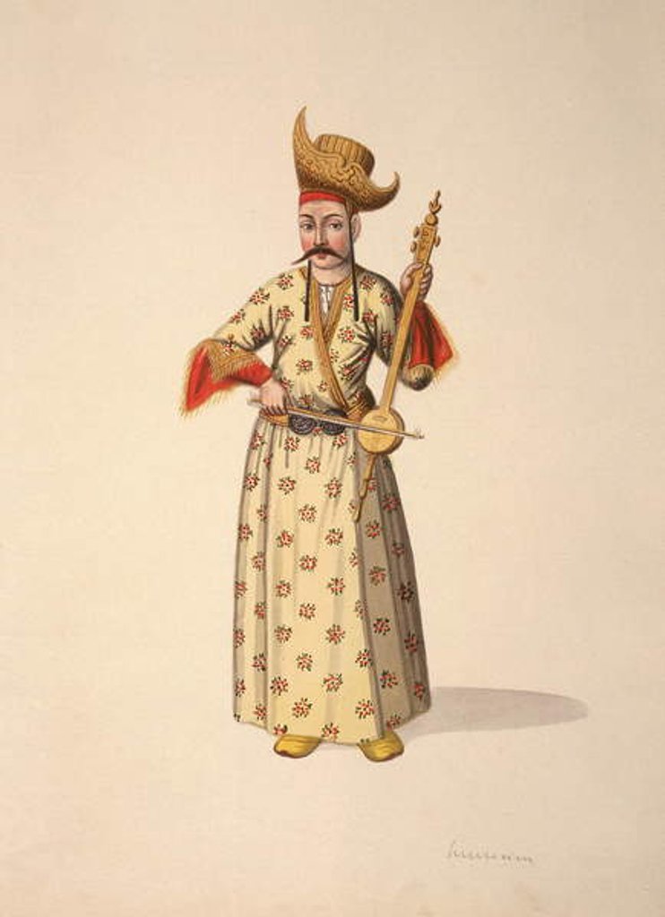 Detail of Musician, Ottoman period, third quarter of 18th century by French School