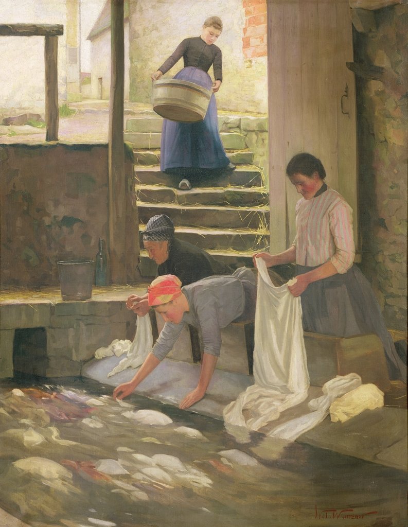Detail of The Laundry by William Tom Warrener