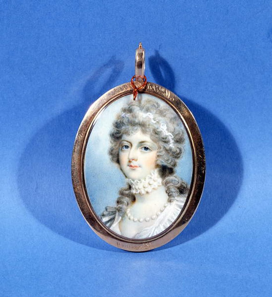 Detail of Portrait of Mrs Fitzherbert by Richard Cosway