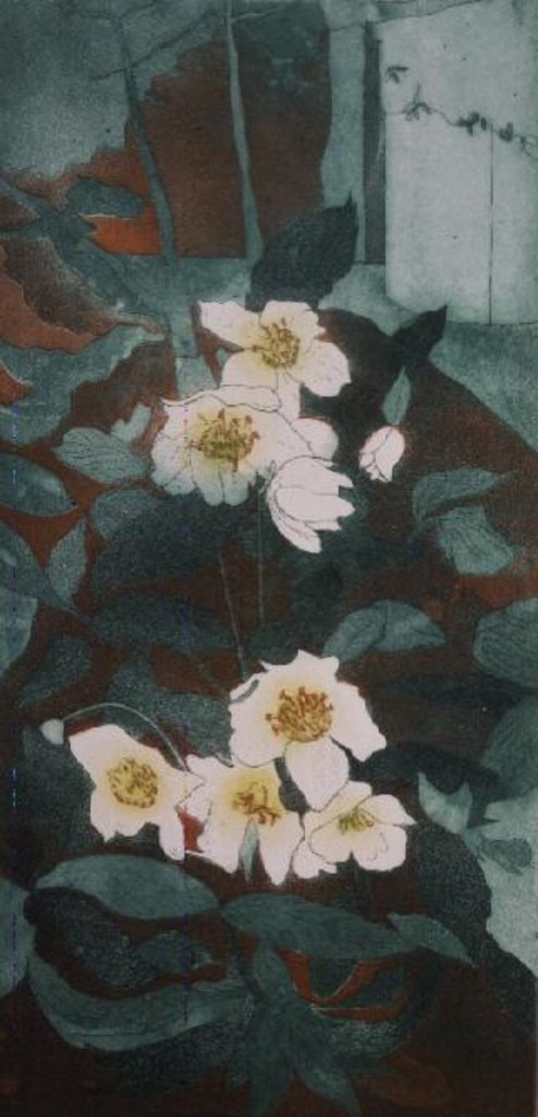 Detail of Christmas Roses by Valerie Daniel