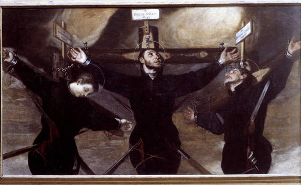 Detail of Three Jesuit martyrs of Japan by Guido Cagnacci