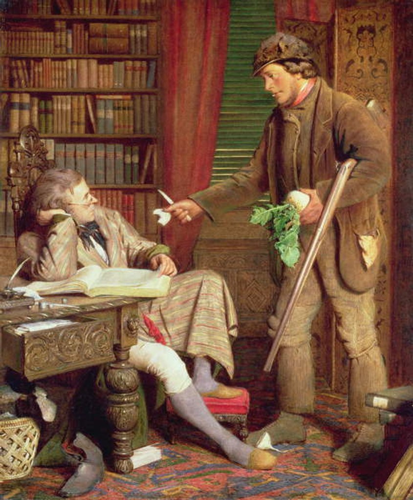 Detail of The Squire and the Gamekeeper or The Demurrer, c.1860 by James Lobley