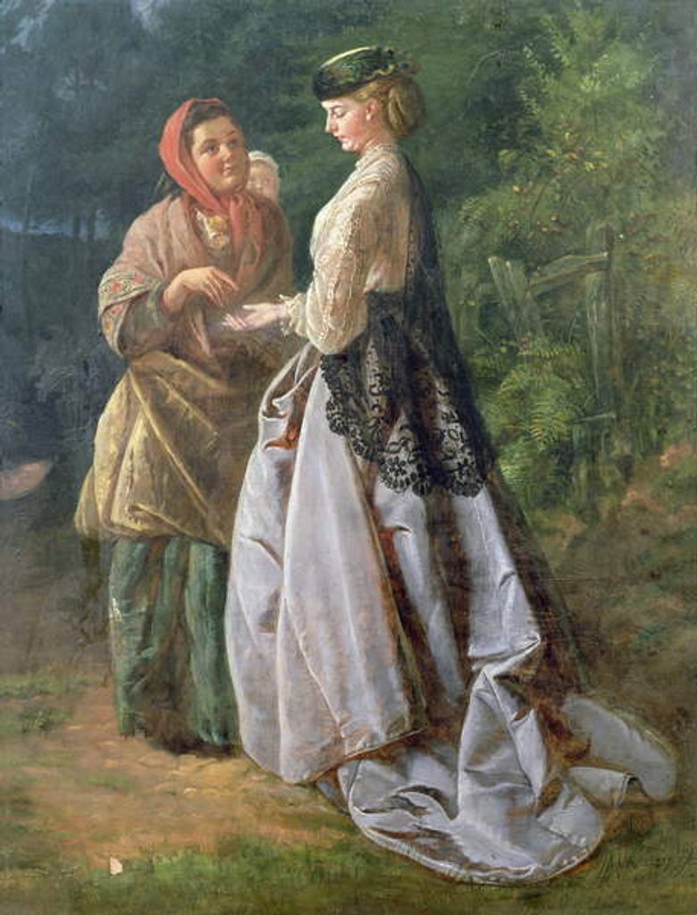 Detail of danet and the Strolling Fortune-Teller, 1859 by John Scott Cavell