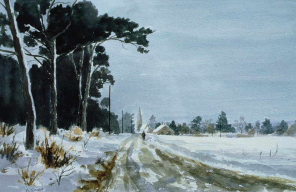 Detail of Hermitage Road in the Snow by Vic Trevett