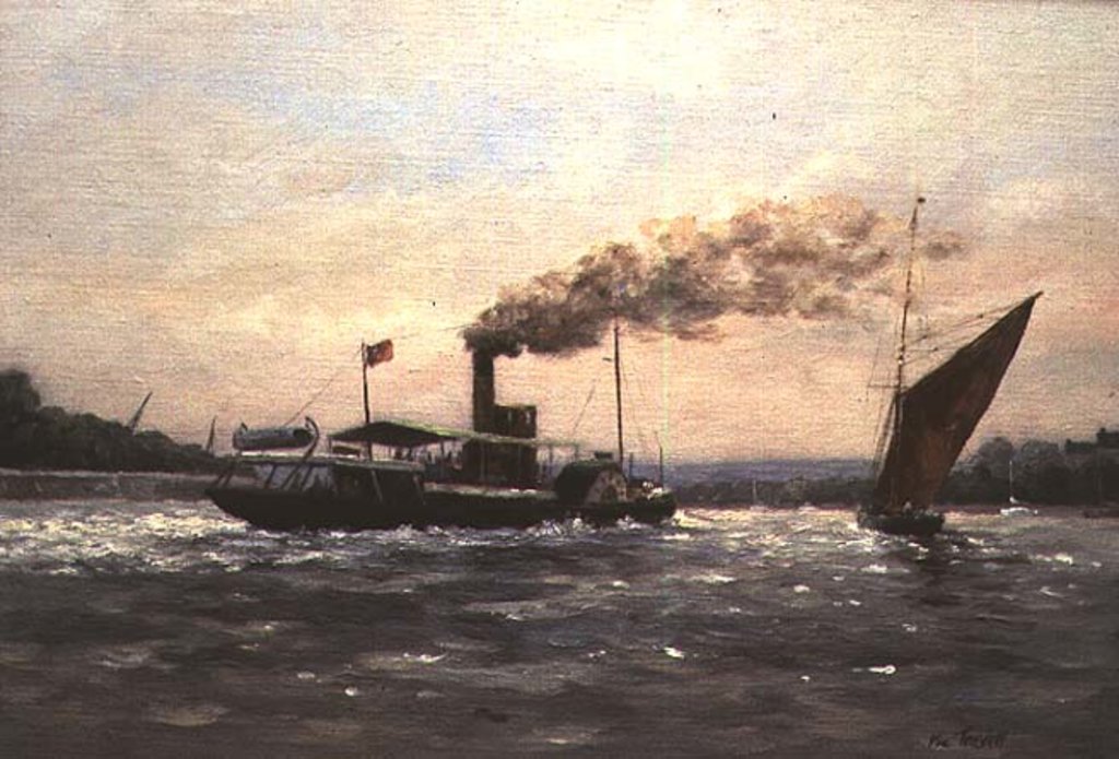 Detail of Past on the Medway by Vic Trevett