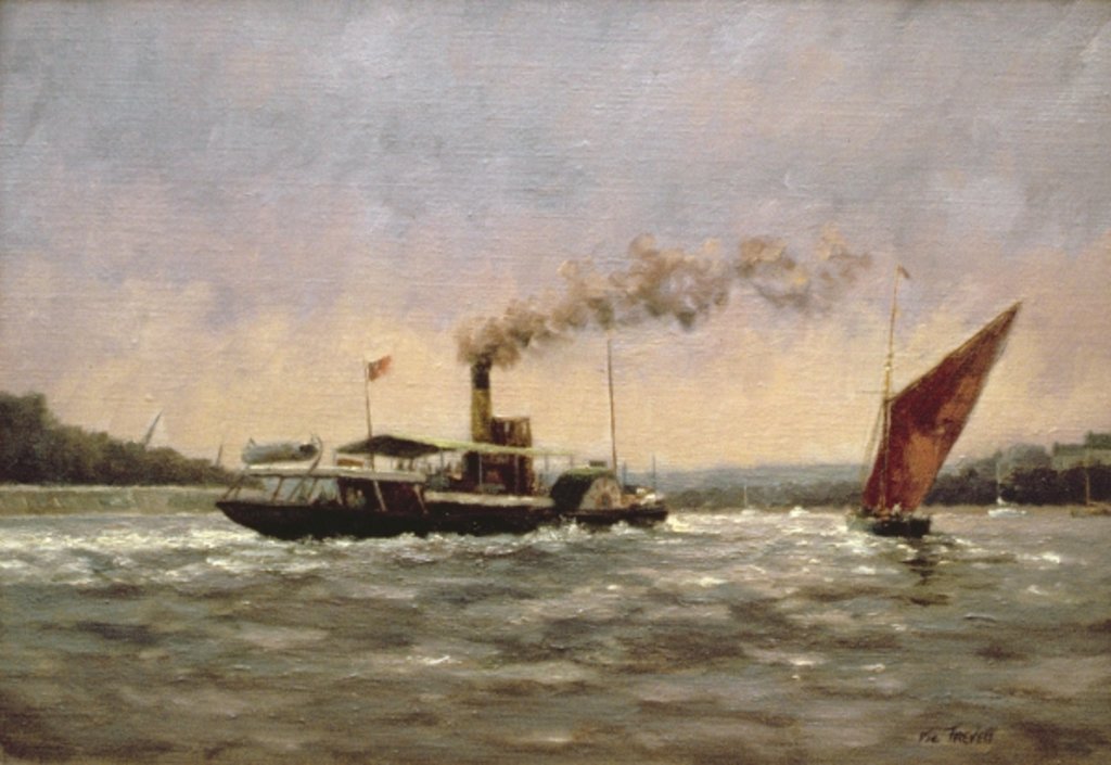 Detail of Past on the Medway by Vic Trevett