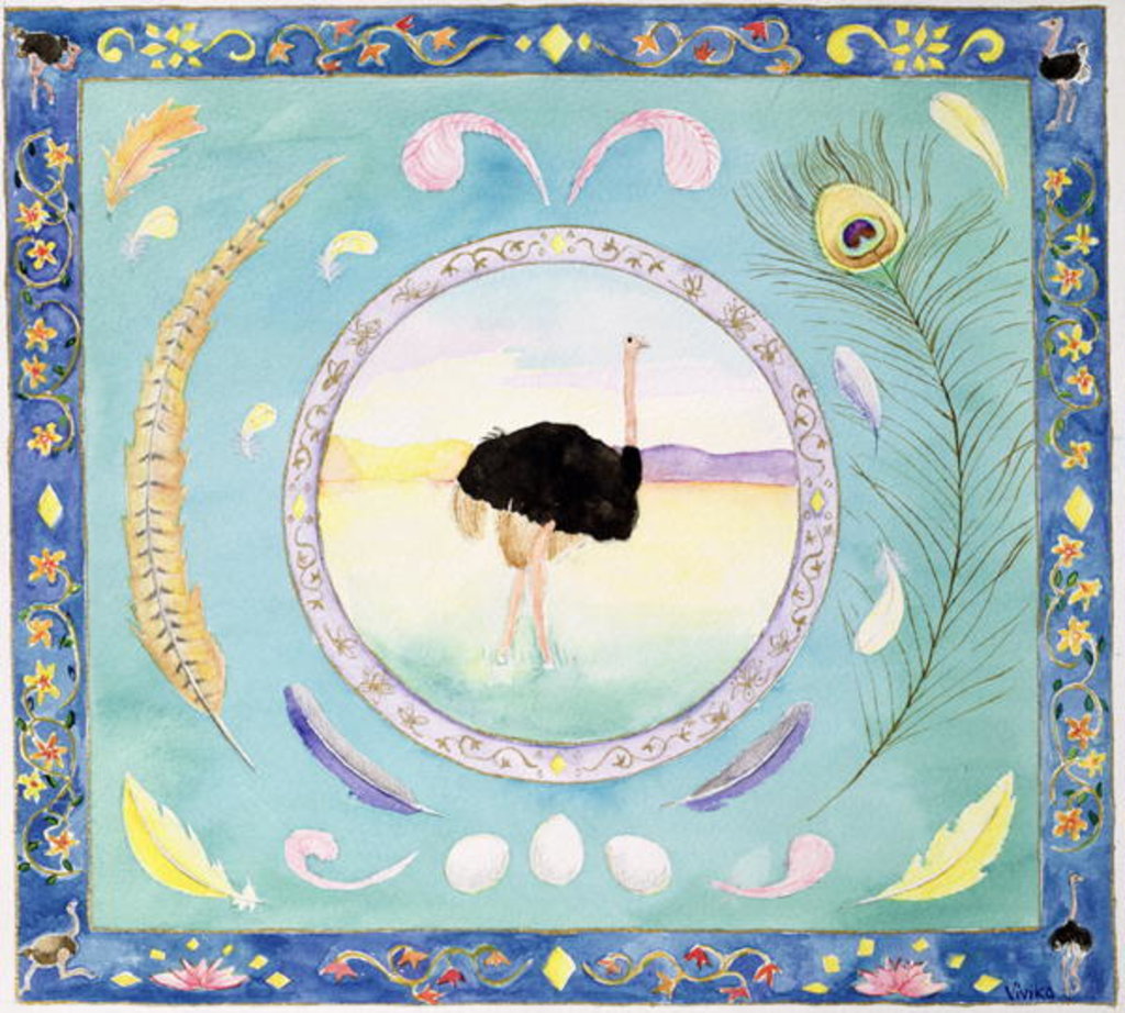 Detail of Ostrich by Vivika Alexander