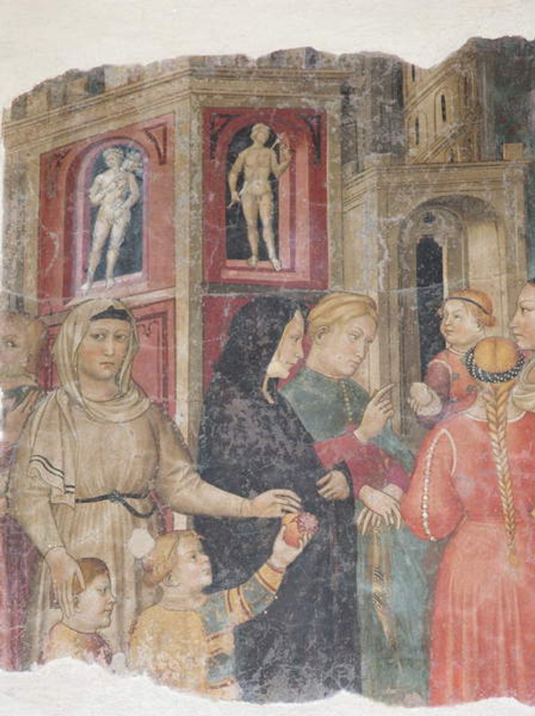 Detail of Detail from the Capitani della Misericordia, 1386 by Niccolo di Pietro Gerini