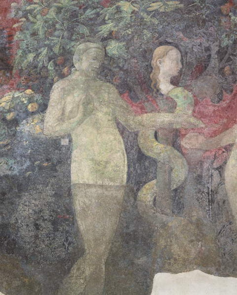 Detail of Creation of Eve and original sin, Green Cloister, 1432-36 by Paolo Uccello