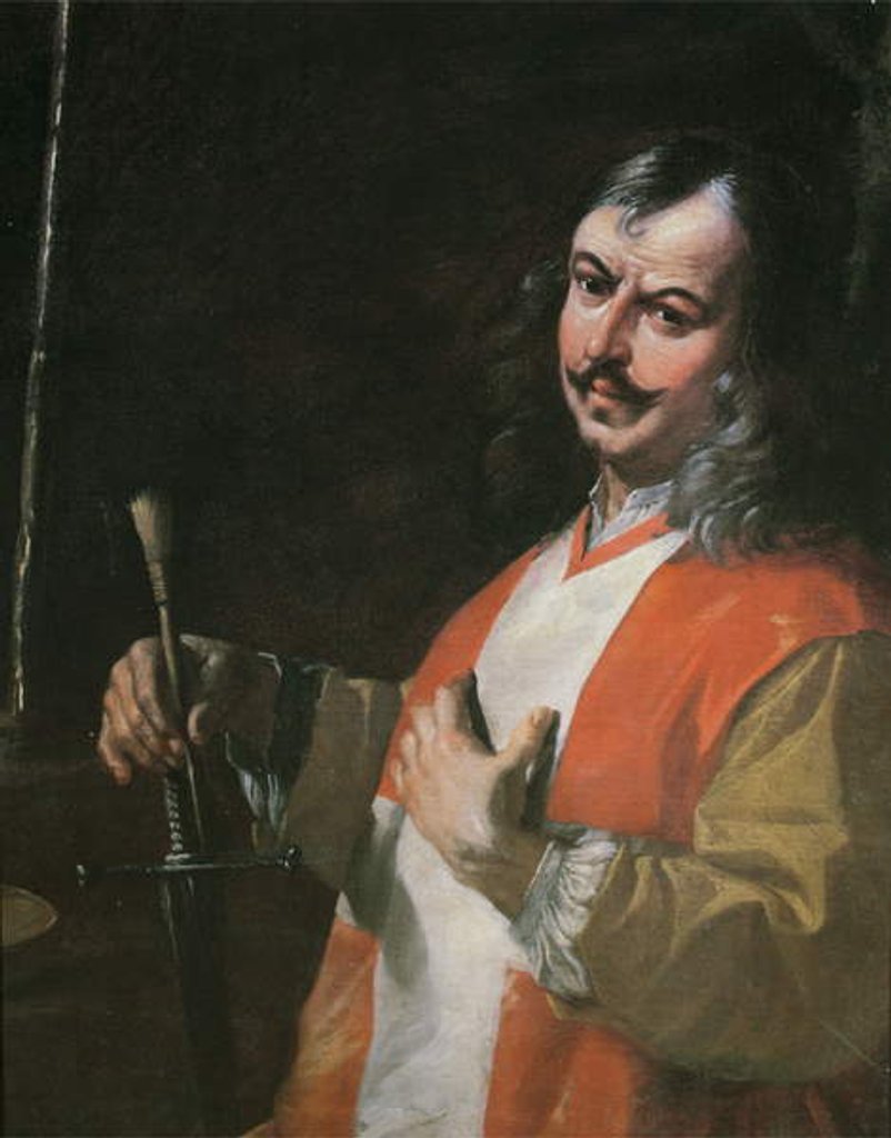 Detail of Self Portrait by Mattia (1613-99) Preti