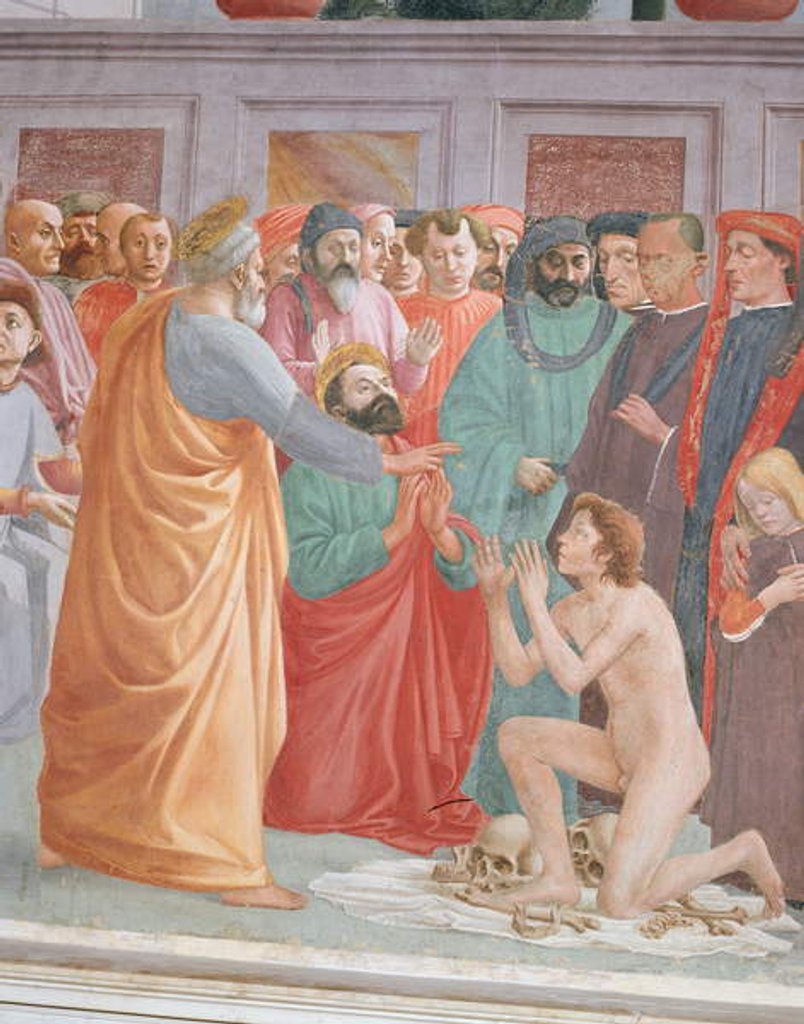 Detail of Detail of Raising of the Son of Theophilus and St Peter Enthroned by Filippino Lippi