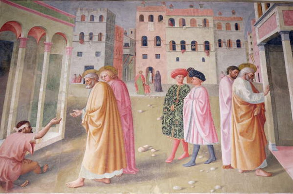 Detail of Healing of the Cripple and Raising of Tabitha by Tommaso Masolino da Panicale