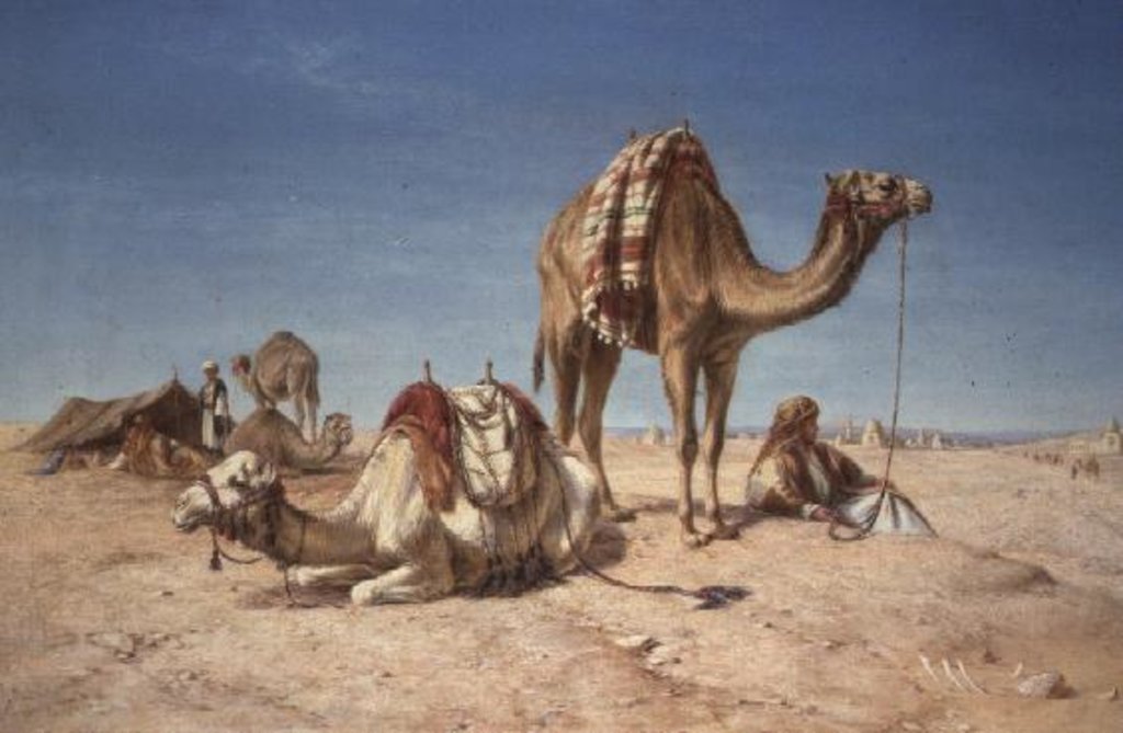 Detail of A Halt in the Desert, 1867 by William Snr. Luker