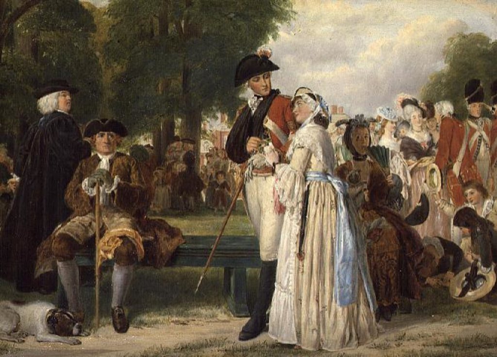 Detail of The World Forgetting - Sunday Afternoon in Kensington Gardens, 1877 by John Callcott Horsley