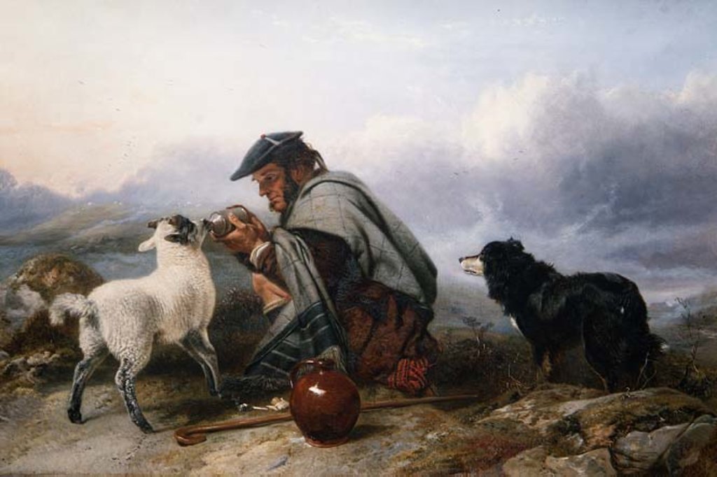 Detail of The Sick Lamb, 1853 by Richard Ansdell