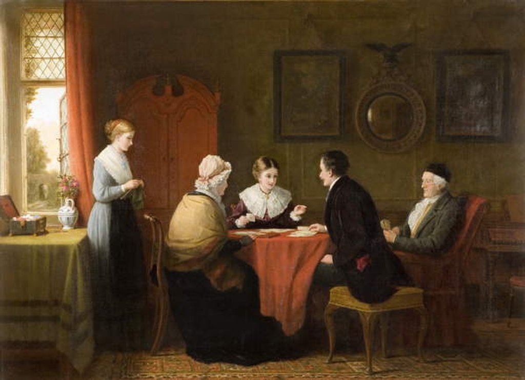 Detail of A MisDeal, 1877 by Frederick Daniel Hardy