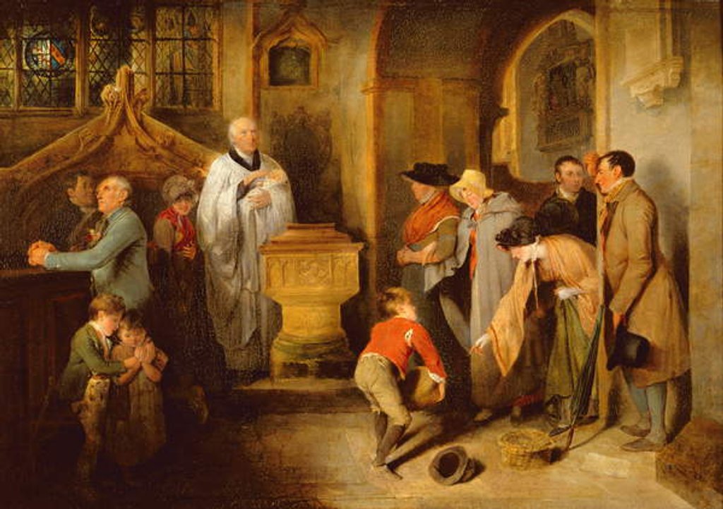 Detail of The Christening by Edward Bird