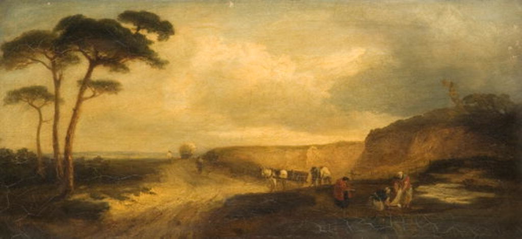 Detail of Landscape with Figures by John Glen (1774-1855) Wilson