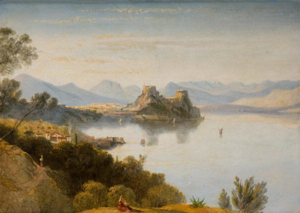 Detail of Albanian Mountains with Corfu in Distance by William James Linton