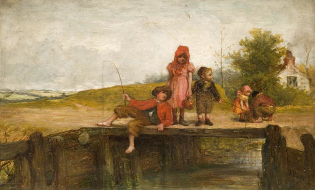 Detail of Little Fisher Folk by John Burr