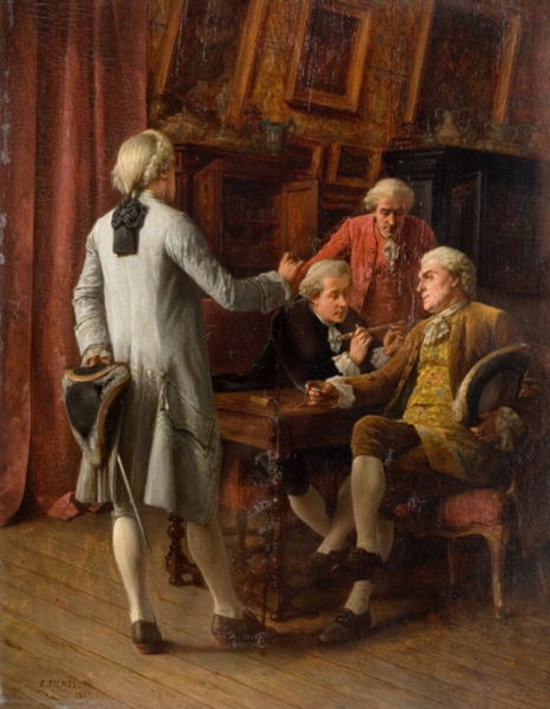 Detail of The Connoisseurs, 1867 by Benjamin Eugene Fichel