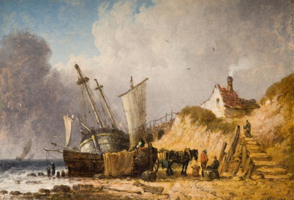 Detail of Coast Scene, 1836 by John Ward