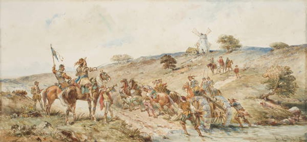 Detail of Prince Rupert at the Battle of Naseby I by George Cattermole