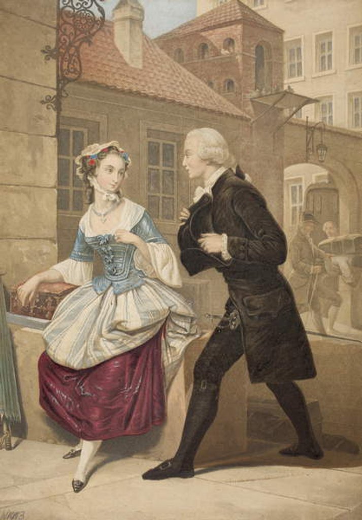 Detail of First Impressions, 1851 by George Baxter