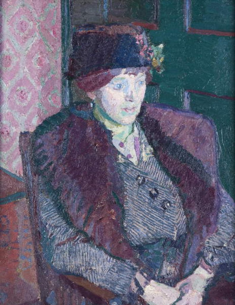Detail of Portrait of Mrs Victor Sly, c.1914-15 by Harold Gilman