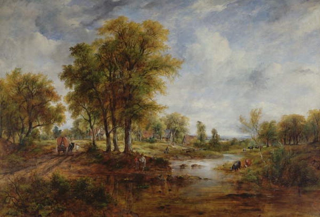 Detail of Landscape by Frederick Waters Watts