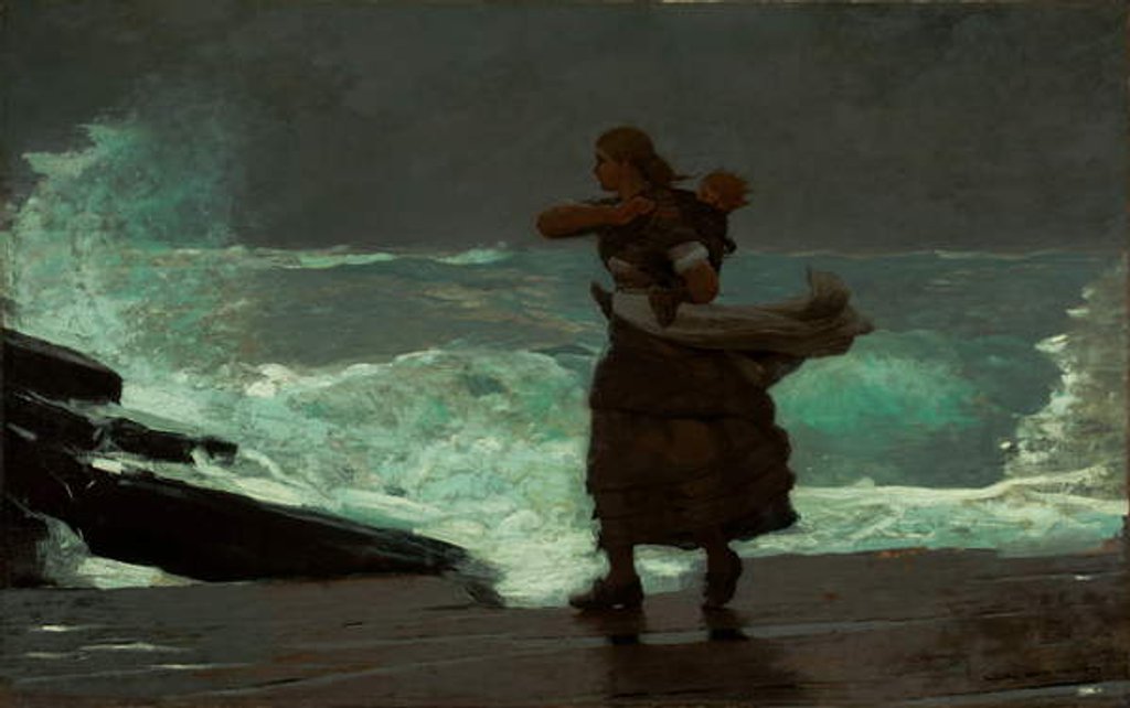Detail of The Gale, 1883-93 by Winslow Homer